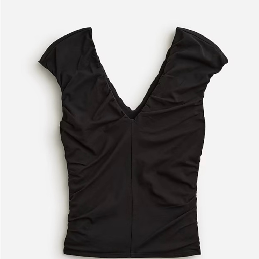 Jcrew Ruched V-neck Top